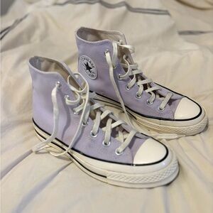 Converse High-Tops in Soft Purple with White Accents